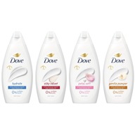 Dove MIX Petal Soft sprchový gél, jemný rozmaznávajúci, hodvábny zamat 4x 450 ml