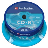 Verbatim CD-R 700 MB koláčové CD 25 ks