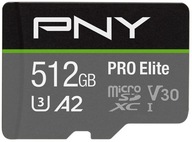 Karta PNY PRO Elite U3 512 GB microSDXC V30 100 MB