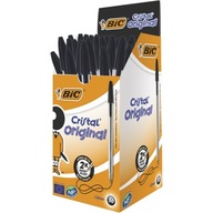 Tradičné klasické jednorazové pero BIC Cristal Original čierne 50 ks