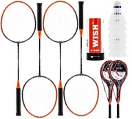 Bedmintonový set, 4x raketa, 6x loptička + obal NILS