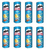 8x 165g PRINGLES Salt & Vinegar Crisps UK