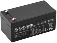 BATÉRIA AGM BEZÚDRŽBOVÁ BATÉRIA EUROPOWER EP 3,6Ah 12V EP3,6-12 ALARM