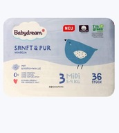 Plienky Babydream Sanf & Pur 3, 5-9 kg 36 ks