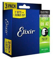 ELIXIR 16550 OPTIWEB SUPER LIGHT SET 3X9-42 3-BALOVÉ STRUNY ELECTRYK 19002