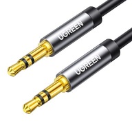 AUX audio kábel mini jack 3,5mm 1m - čierny