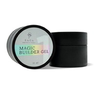 SAGA Professional Magic Builder Gel 1, 15 ml mliečny s holo vločkami