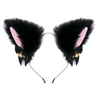 CAT EARS CAT EARS cosplay KOŽUŠINOVÁ HÁBKA k-pop ANIME čierna