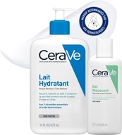 CeraVe Hydratačné telové mlieko 473 ml a gél na umývanie tváre 88 ml