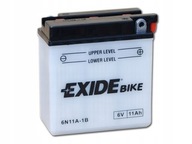 BATÉRIA EXIDE 6N11A-1B 6V 11Ah 80A P+ WSK MZ JAWA ROMET SIMSON JUNAK