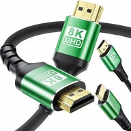 KÁBLOVÝ KÁBLOVÝ KONEKTOR HDMI ULTRA VYSOKÁ RÝCHLOSŤ 2.1 UHD 8K 60Hz 4K 144Hz 1M