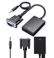 ADAPTÉROVÝ KÁBEL VGA HDMI FULL HD D-SUB AUDIO KÁBEL