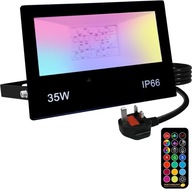 HALOGÉNOVÁ LED RGB 35W NA DIAĽKOVÉ OVLÁDANIE 120 FARIEB IP66