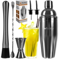 BARMANSKÝ SET NA NÁPOJE KOKTEJLY SILVER SHAKER 700ml 9 ks. PRE BARMANA