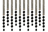 PRÍVESNÍK zirkóny BLACK BEADS 120 CM gulička HIT