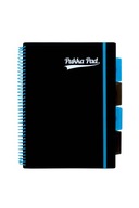 PUKKA PAD Book Black Neon B5 notebook s modrým kolieskom