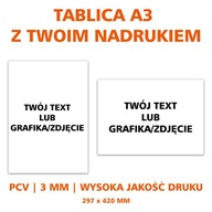 PVC DOSKA, rozmer A3 - VAŠA TLAČ! | KVALITA!