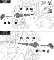 Nárazové podložky PUIG 7931N s adaptérmi Honda CB125F