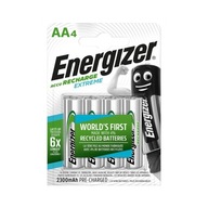 4x nabíjateľná batéria Energizer HR6 R6 2300 mAh