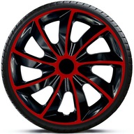 4x Kryty 15 BLACK RED TUNING Audi Volkswagen Seat Škoda Opel BMW VW