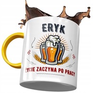 Žltý hrnček pre priateľa manžela Eryka za darček