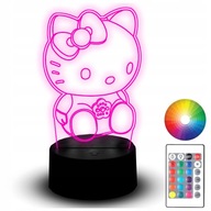 LED NOČNÁ LAMPA HELLO KITTY 3D ROZPRÁVKA NÁZOV