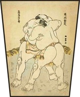 Obrazoví zápasníci sumo (…) Hokusai