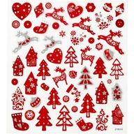 Red and White Holiday Stickers Creativ - Dánsko