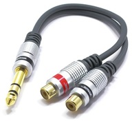 KONEKTOR ADAPTÉRA 6.3 STEREO 2X RCA jack VITALCO ADAPTÉR NA KÁBLI