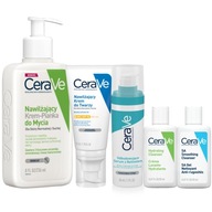 CeraVe Set Krém na tvár SPF50, Krémovo-penové čistenie, Sérum s retinolom