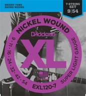 D'Addario EXL120-7 Nikel 7 struna 9-54