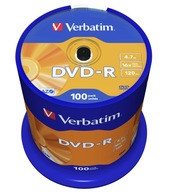 Verbatim DVD-R 4,7 GB 100 ks AZO