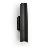 Čierna trubicová nástenná lampa, dvojitá LED GU10