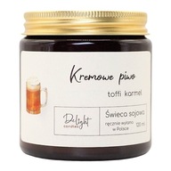 Voňavá sójová sviečka - Cream Beer - KARAMEL, TOFFI - DeLight Candles 120ml