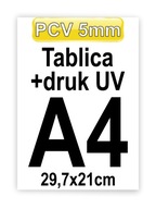 Board Sign UV tlač PVC doska 5mm A4