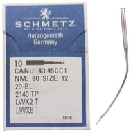 Schmetz 80 ohýbané ihly 2140TP - 10