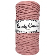 Šnúrka Lovely Cottons spletená 3 mm púdrovo ružová