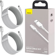 2X BASEUS kábel USB-C QC PD 40 W 5 A 1,5 m biely