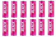 12x 250ml BLACK Energy Pink Strawberry BACK