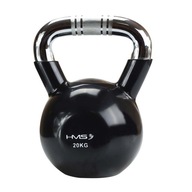 KTC20 ČIERNA RÚČKA CHROMOVÁ Vrúbkovaná KETTLEBELL LIATINA HMS 20KG