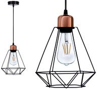 STROPNÉ LAMPY, STROPNÉ LAMPY, LOFT EDISON DIAMANTOVÝ LUSTER