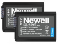 2ks x Newell NP-FW50 1080 mAh Batéria pre Sony