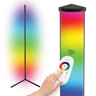 ROHOVÁ moderná RGB LED STOJNÁ LAMPA + diaľkové ovládanie