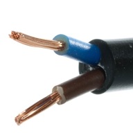 OMYcz čierny elektrický kábel 2x1mm 25m.