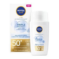 NIVEA SUN UV Triple Protect tekutý krém na opaľovanie SPF50+, 40 ml