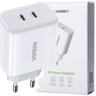 UGREEN SIEŤOVÁ NABÍJAČKA 2X USB TYP C 40W DODÁVKA NAPÁJANIA BIELA