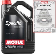 ŠPECIFICKÝ MOTUL 504 00 507 00 5W30 C3 VW OLEJ 5L + PRÍV.