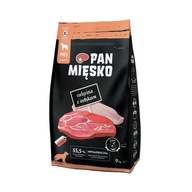 Pan Mięsko suché krmivo pre psov chrumkavé teľacie mäso s morkou XL 9kg