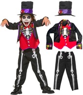 OUTFIT HALLOWEENSKÝCH ŠATY SKELET MEXICAN MARIACHI SKELETON 116/122