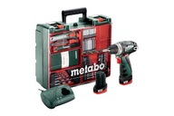 METABO POWERMAXX BS SET Aku vŕtací skrutkovač 12V 2x2Ah Kufor